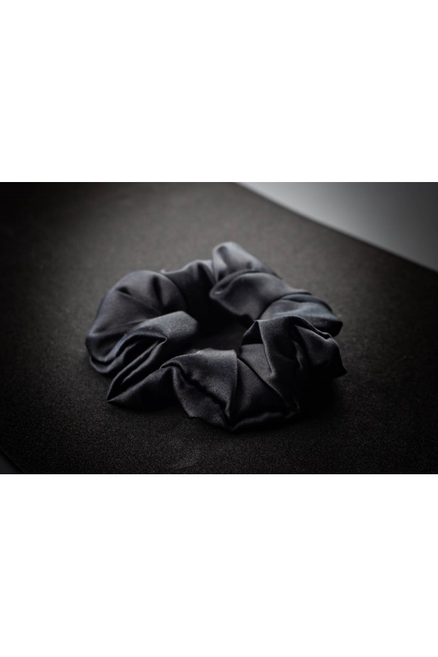 Mulberry Silk Scrunchies Black